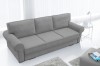 Hellgraues 3-Sitzer Sofa als modernes Möbelstück für das Wohnzimmer.