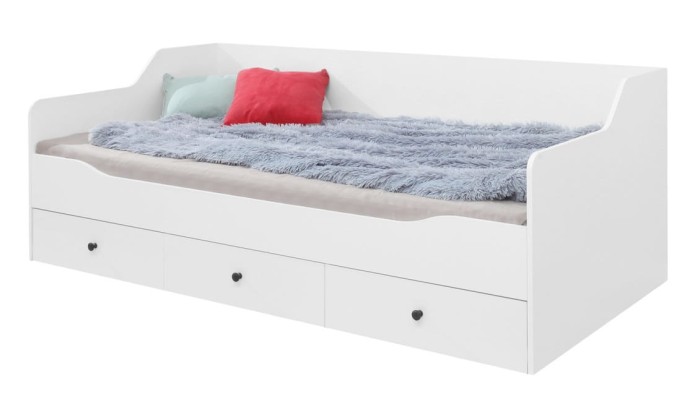 Jugendbett Kinderbett für 1 Kind  BERGO Weiß