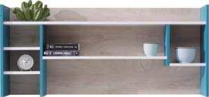 PETRA C Kinderzimmer-Set Jugendzimmer-Set mit Kommode Weiß/Eiche/Türkis Deine Möbel