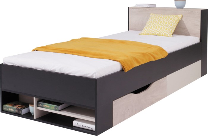 Kinderbett Jugendbett PETRA 14 schwarz eiche beige.jpg