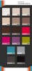 Webstoff Casablanca Farbauswahl mit verschiedenen Stoffmustern für Polstermöbel.