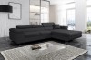 Elegantes Ecksofa komplett in Schwarz für modernes Wohnen.