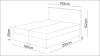 Technische Zeichnung Boxspringbett 160x200 cm mit allen Maßen und Kopfteil-Höhe.