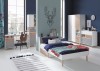 Modernes Jugendzimmer-Set in Weiß, Grau und Eiche