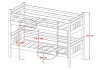 Maßskizze für ein klassisches Etagenbett aus Massivholz.