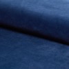 Dunkelblauer Samtstoff, strapazierfähiges Material für Polstermöbel.