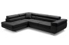 Elegantes Ecksofa in Anthrazit und Schwarz, L-Form Couch für das Wohnzimmer.