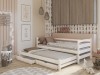 Kinderbett Ausziehbett für 2 Kinder TINA Weiß