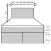 Bett Maße Skizze: Technische Zeichnung mit Abmessungen für Boxspringbetten in verschiedenen Breiten.
