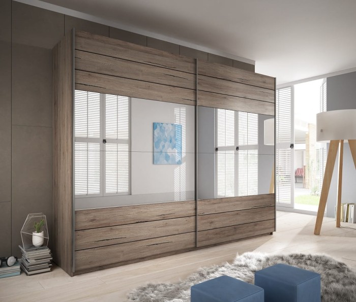 Kleiderschrank GERDA II Korpus San Remo; Fronten San Remo + Spiegel.jpg
