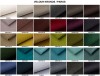 Stoffmuster-Übersicht für Velours-Bezüge Kronos und Paros in vielen Farben