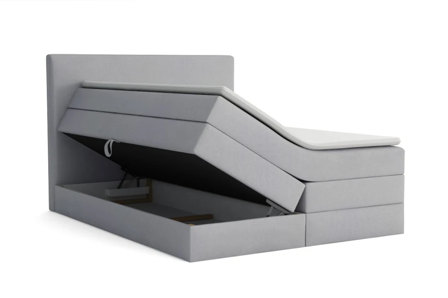 Boxspringbett mit integriertem Bettkasten für zusätzlichen Stauraum