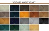 Magic Velvet Farbtabelle: Samtige Polsterstoffe für individuelle Bettdesigns.