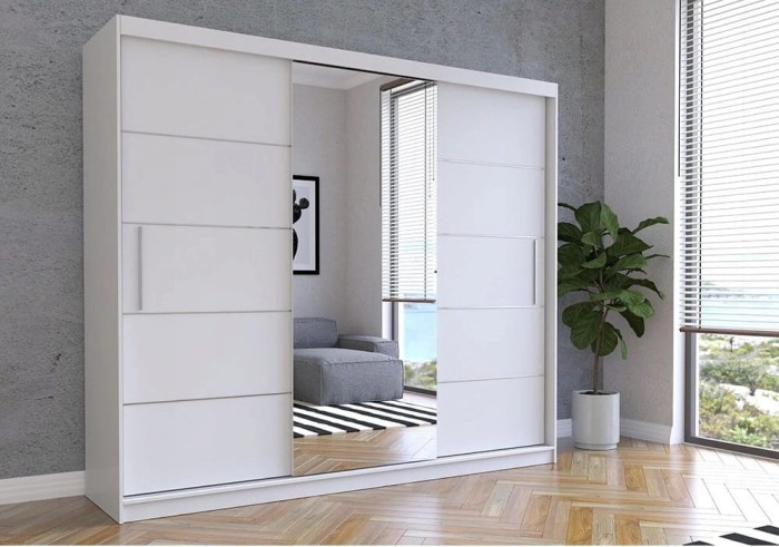 Kleiderschrank Schwebetürenschrank ALBA Weiß '.jpg