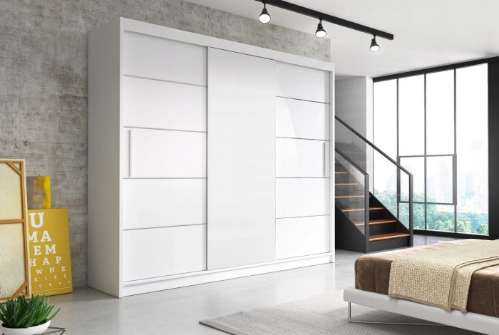Kleiderschrank Schwebetürenschrank ALBA Weiß '.jpg