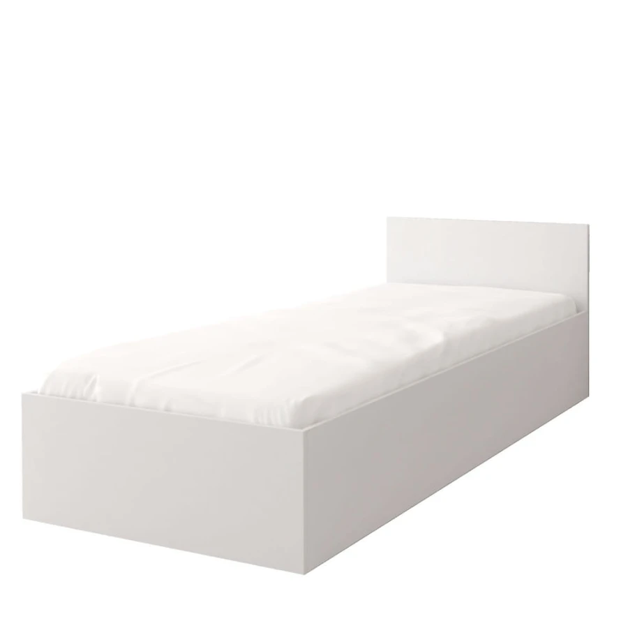 Modernes weißes Einzelbett für Jugend- oder Gästezimmer