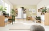 Modernes Jugendzimmer Komplett-Set in Eiche-Optik mit Schreibtisch und Bett.