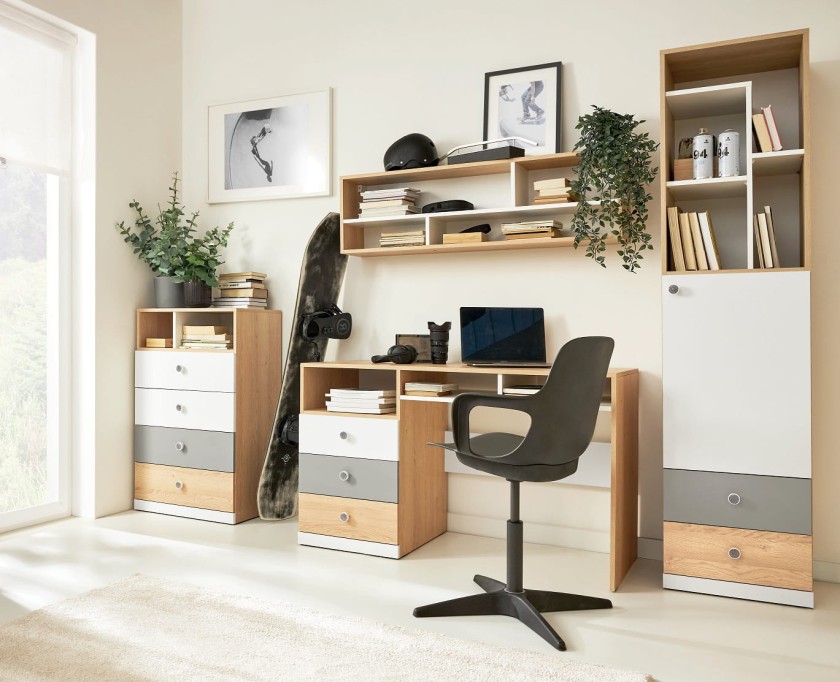 POKO 5 Kinderzimmer-Set Jugendzimmer-Set mit Schreibtisch Deine Möbel