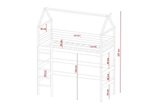 MARINA Kinderbett Hausbett Hochbett Deine Möbel