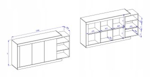 SOUL 47 Sideboard Kommode 180 cm Breit Weiß Deine Möbel