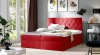 Modernes rotes Boxspringbett als Farbakzent im Schlafzimmer