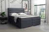 Blaues Boxspringbett in modernem Design für hohen Schlafkomfort