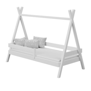 TIPI 90x200 Weiß Bodenbett Einzelbett TipiBett Deine Möbel