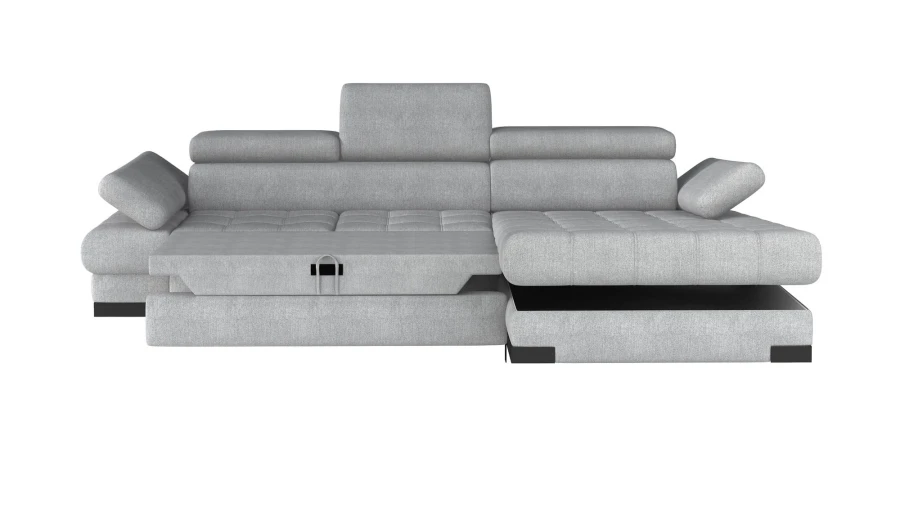 Funktionale Couch mit Ausziehfunktion und integriertem Bettkasten
