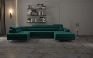 ALVARO Ecksofa mit Schlaffunktion U-formig Deine Möbel