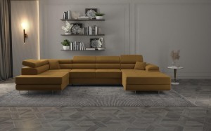 ALVARO Ecksofa mit Schlaffunktion U-formig Deine Möbel