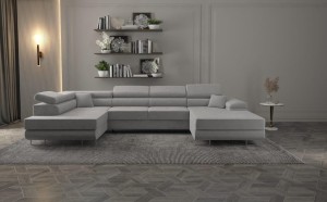 ALVARO Ecksofa mit Schlaffunktion U-formig Deine Möbel
