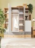 Großes modulares Schranksystem für das Kinderzimmer mit Regalfächern, Türen und Schubladen.