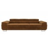 Braunes Polstersofa 3-Sitzer in modernem Design auf weißem Hintergrund.