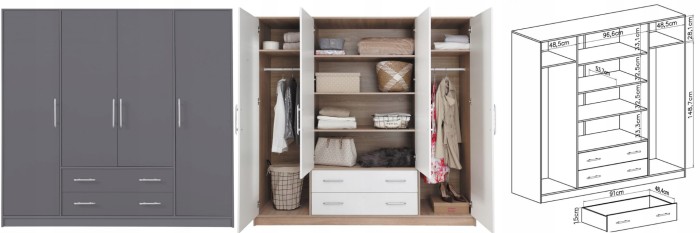 Garberobe Kleiderschrank SAM SR1 Anthrazit'.jpg