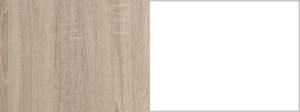 SAM SR5 Kleiderschrank Wäscheschrank 1-türig Garderobe Garderobensystem Weiß Lux/Eiche Sonoma Deine Möbel