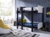 Modernes Etagenbett in Schwarz-Weiß für das Jugendzimmer mit praktischer Bettschublade.