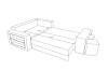 Skizze der Liegefläche des Schlafsofas mit Maßen von 201x140 cm im ausgeklappten Zustand.