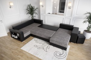 JACK Ecksofa mit Schlaffunktion U-Form Deine Möbel