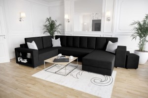 JACK Ecksofa mit Schlaffunktion U-Form Deine Möbel