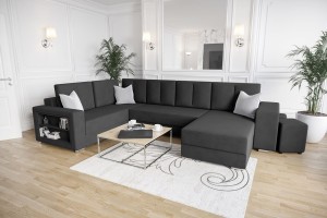 JACK Ecksofa mit Schlaffunktion U-Form Deine Möbel