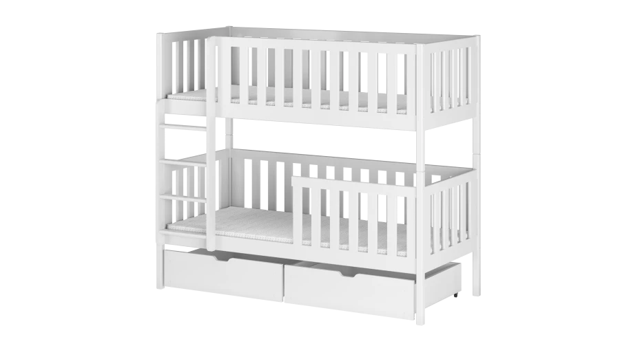 Etagenbett für 2 Kinder MANUEL Weiß