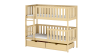 Etagenbett für 2 Kinder MANUEL Kiefer
