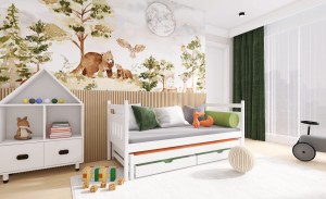 DOMINIK Kinderbett Ausziehbett für 2 Kinder mit Schubladen Deine Möbel