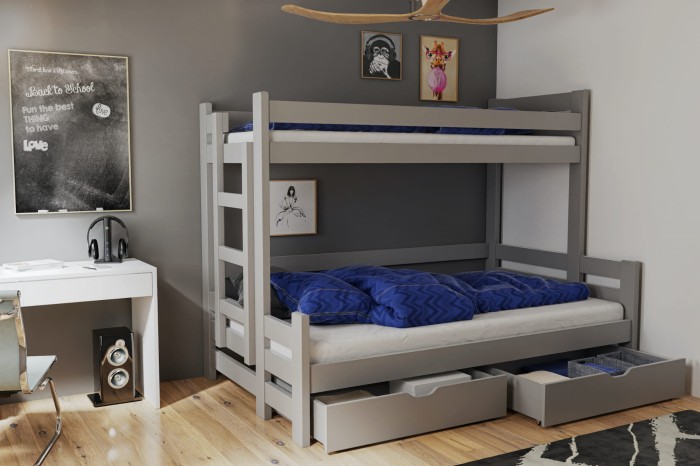 Etagenbett Hochbett Kinderbett BENO Grau acryl.jpg