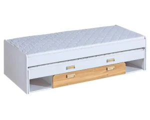 LUKA L16 Jugendbett Weiß Matt/Eiche Deine Möbel