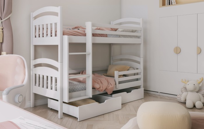Etagenbett Hochbett Kinderbett für 2 Kinder JULIA II Weiß.jpg