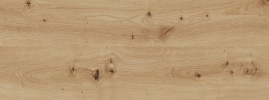 Nahaufnahme der natürlichen Holzstruktur und Maserung in Artisan Eiche Dekor für Möbeloberflächen.