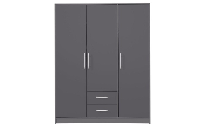 Kleiderschrank 3-türig Garderobe Garderobensystem SAM SR2 Anthrazit