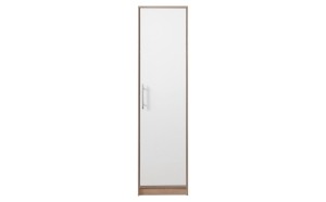 SAM SR5 Kleiderschrank Wäscheschrank 1-türig Garderobe Garderobensystem Weiß Lux/Eiche Sonoma Deine Möbel