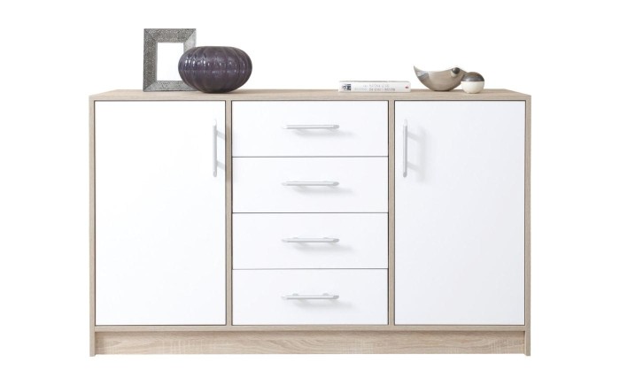 Kommode SAM SRK1 Garderobe Garderobensystem Weiß Lux / Eiche Sonoma